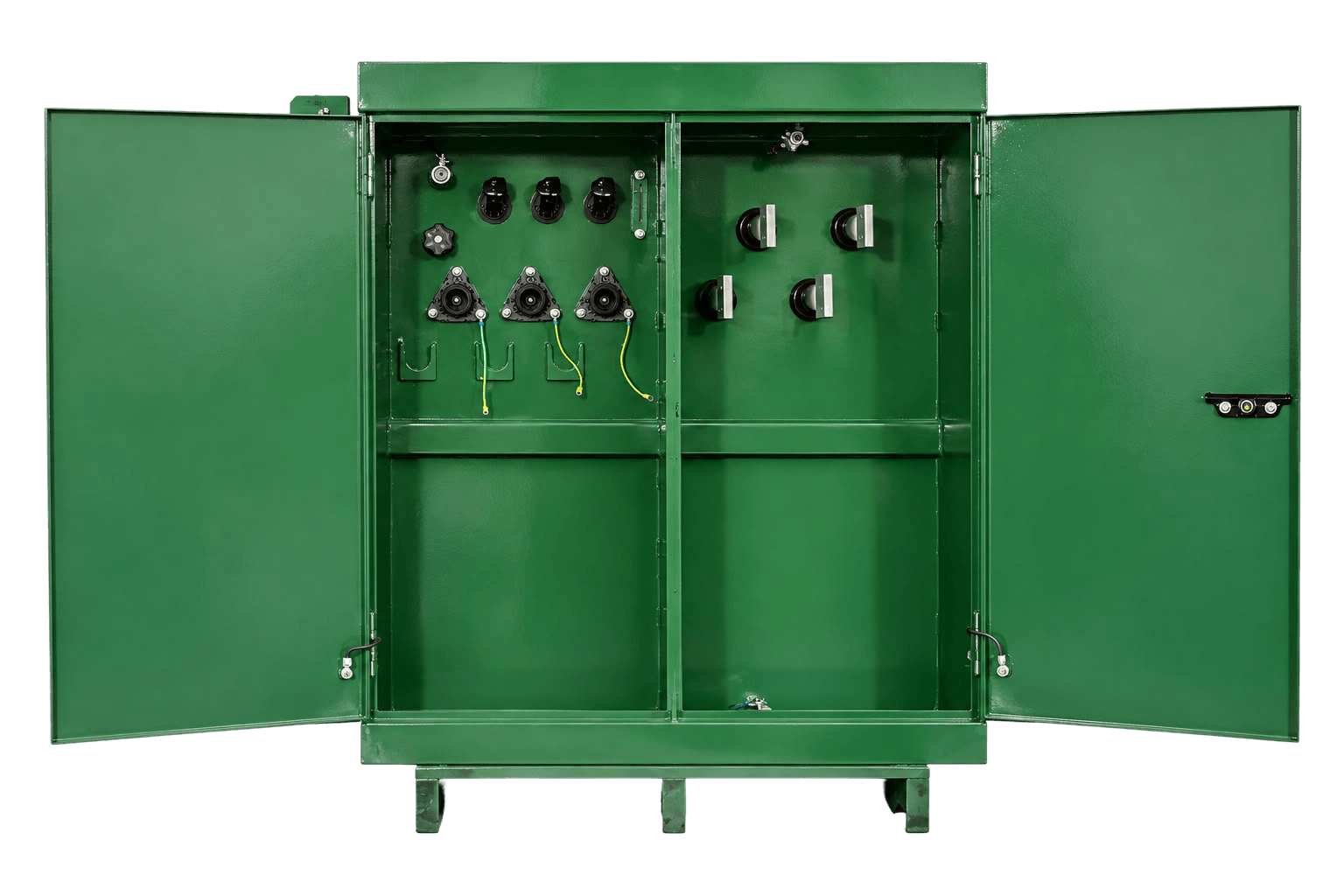 Compartimentos internos de transformador pedestal fabricado pela Tecmund